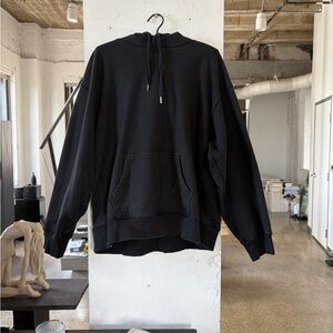 ARKET Black Heavyweight Cotton Hoodie Distressed BALENCIAGA Oversize size XL